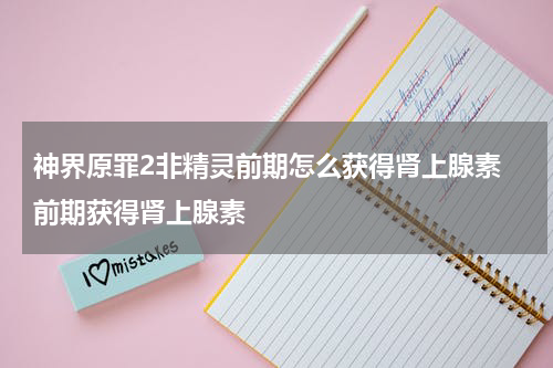 神界原罪2非精灵前期怎么获得肾上腺素 前期获得肾上腺素