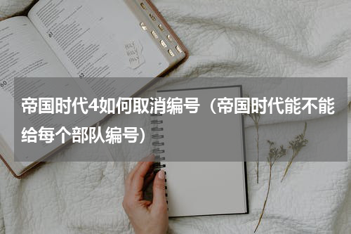 帝国时代4如何取消编号（帝国时代能不能给每个部队编号）